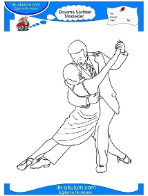 Çocuklar İçin Dansçı Boyama Sayfaları 